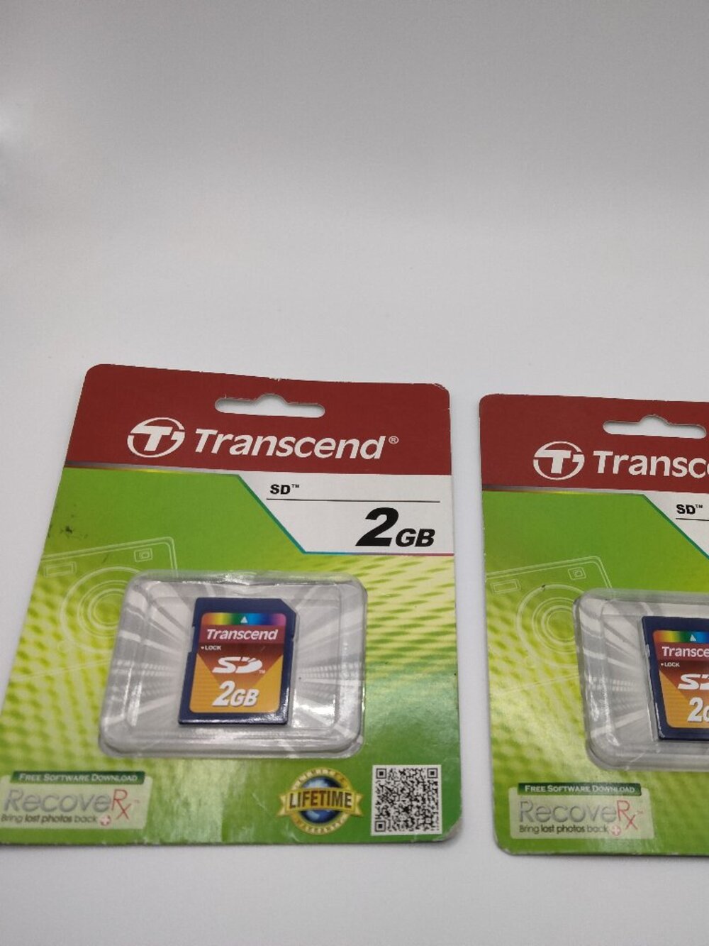 2 pkgs TRANSCEND 2GB SD Cards New Old Stock TS2GSDC for Older Cameras